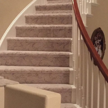 Damask Patterned Carpet Portland Home