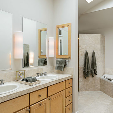 The master bath has everything you could want.