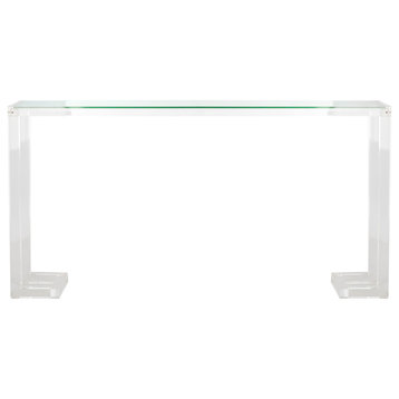 Safavieh Couture Benji Acrylic Console Table, Clear