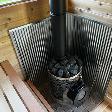 Rustic Cedar Wood Fired Sauna