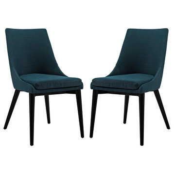 Azure Viscount Dining Side Chair Fabric Set of 2