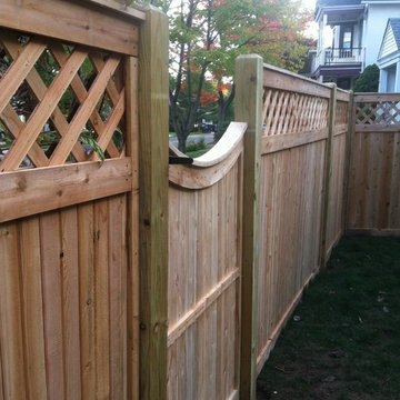 West Hartford | Cedar Tongue & Groove Lattice Top Estate Fence