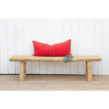 Bleached Wood Rustic Bench