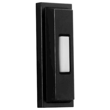 Craftmade 1 Light SQ Lighted Push Button w/Beveled Rectangle, Black