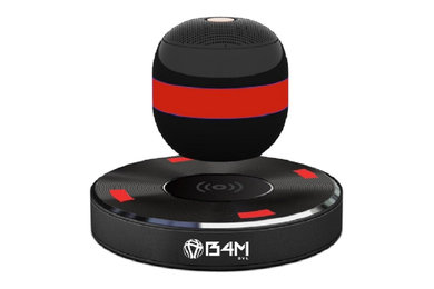 B4M OVL-Dark Black Levitating Bluetooth Speaker – Portable Floating & Rotating W