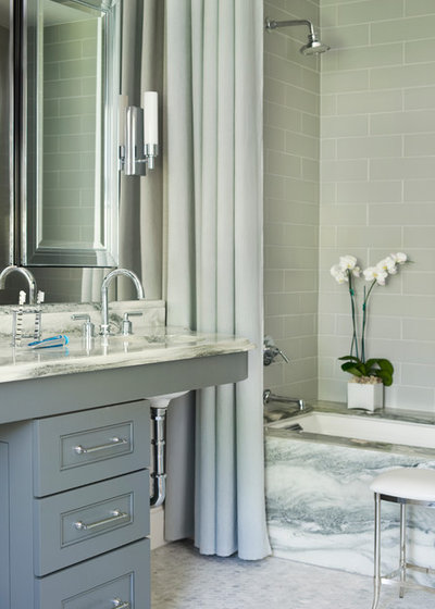 Transitional Bathroom by Mark Williams Design Associates