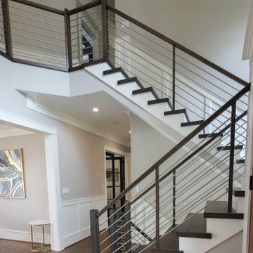 Project #72 | Modern Staircase with Horizontal Steel Rod Railing