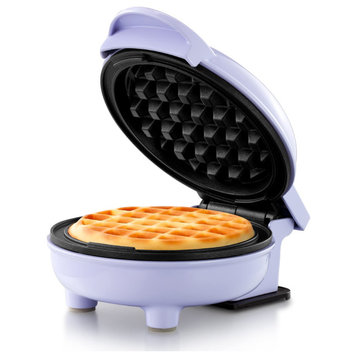 Personal Non-Stick Waffle Maker, Black - 4-inch Waffles in Minutes., Lavender