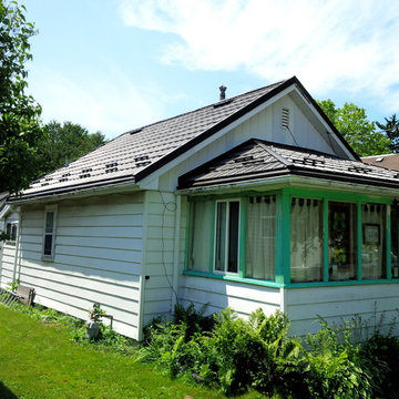 Houses with Hy-Grade's permanent steel roofing "cure"