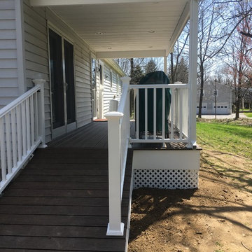 Covered porch with handicap ramp