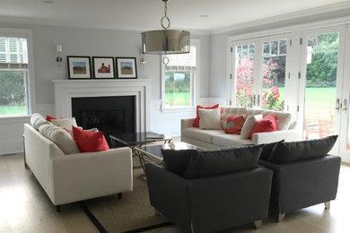 Inspiration for a contemporary living room remodel in New York