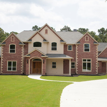 Brick & Stucco Traditional with Contemporary Flair in Magnolia, TX