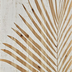 Cadre bois AQUA LEAF - Wall Decor