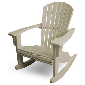 Polywood Seashell Rocking Chair, Sand