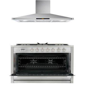 36" 3.8 cu.ft. Single Oven Dual Fuel With 36" Ducted Range Hood