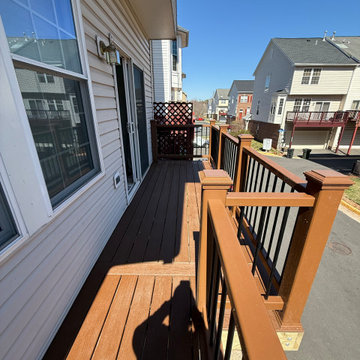 Townhouse Deck Remodel with Trex Decking and Railing