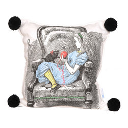 Kuchi Kuu - Alice And Her Chair Artisan Pillow, 18x18 - Decorative Pillows