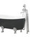 Cosimo White Acrylic Swedish Slipper Clawfoot Tub Package, Iron Grey Exterior, 5
