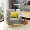 GDF Studio Angelina Mid-Century Fabric Club Chair, Beige
