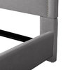 CorLiving Florence Fabric Bed Frame, King, Gray