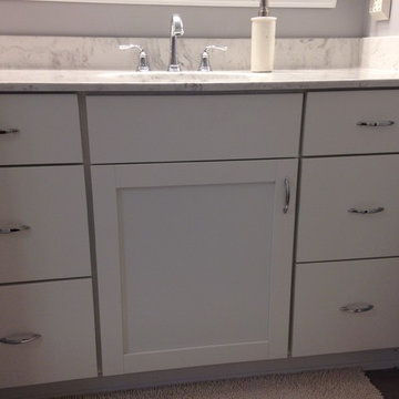 Bath remodel with Thunder Grey Cultured Marble