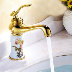 Mulhouse Single Handle Gold Finish Bathroom Sink Faucet - Bathroom Sink Faucets