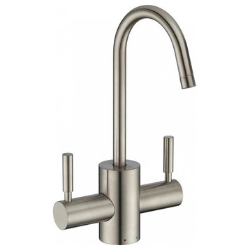 Whitehaus WHFH-HC1010-BN Modern BrushedNickel Instant Hot/Cold Water Faucet