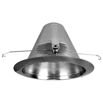 6 in. Airtight Recessed Cone Baffle Trim, Fits 6 inch Housings, Nickel, Dry Location Rated