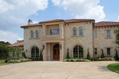 Tuscan exterior home photo in Dallas