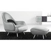 Modern Vitali Light Grey Microfiber Leather Chair