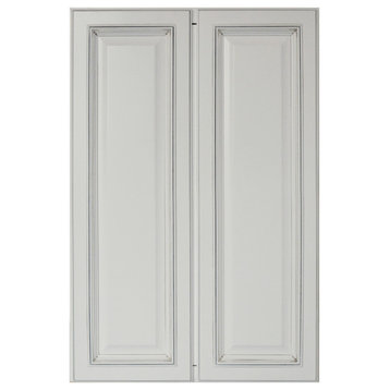 Sunny Wood SLP2436T-A Sanibel 24"W x 36"H Double Door Pantry - Off White with