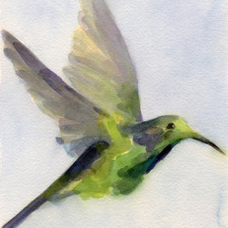 Hummingbird Watercolor Bird Painting - Fine Art Prints