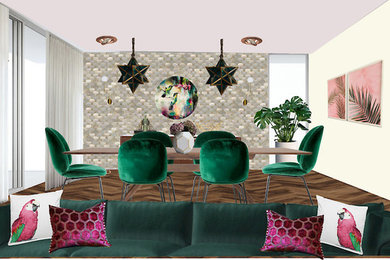 Modern Eclectic Dining Room - Render