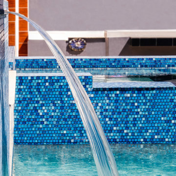 Blue Tile Swimming Pool and Spa in Tustin