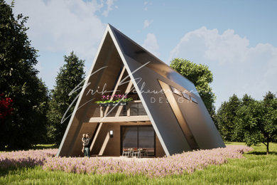 Example of a minimalist exterior home design