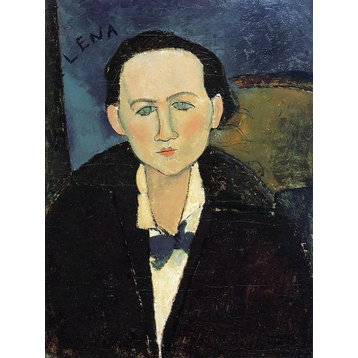 Amedeo Modigliani Portrait of Elena Pavlowski, 21"x28" Wall Decal