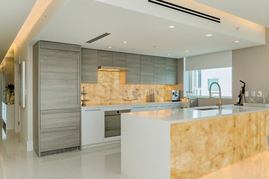 Inspiration for a contemporary kitchen remodel in Miami
