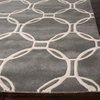 Hand-Tufted Looped and Cut Wool Gray/Ivory Area Rug (5 x 8)