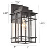 CHLOE Lighting Kenneth Transitional 1-Light Rubbed Bronze Outdoor Wall Sconce