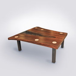 Live Edge Coffee Table River Accent - Dining Tables