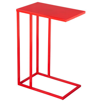 Farley Side Table Black, Red