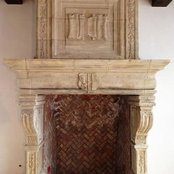 Firebox Stone inserts Herringbone & More (Mediterranean Style) - Indoor Fireplaces