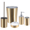 Gold Toilet Brush and Holder Set GOLDEN Brushed Aluminum
