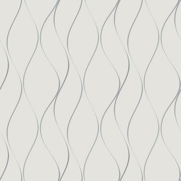York Wallcoverings Y6201401 Dazzling Dimensions Wavy Stripe Wallpaper