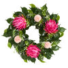 24" Protea Artificial Wreath