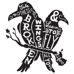 Contemporary Wall Decals Blackbirds | Character-Type Wall Decal
