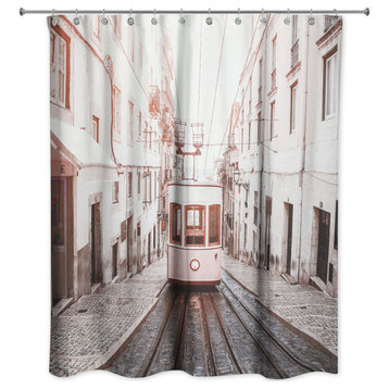 Lisbon Trolley 71"x74" Shower Curtain