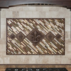 Kitchen backsplash mosaic and metal accent mural - Tile