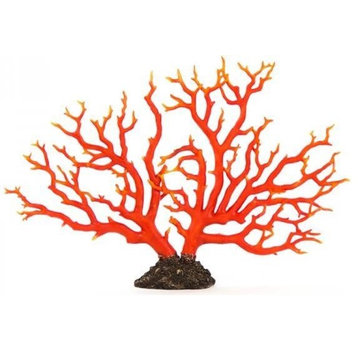 Sculpture Coral Red Poly Resin
