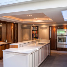 bookcase in kitchen cum living area